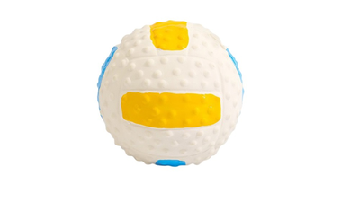 Sound squeaky ball for pets - volleyball, White, medium