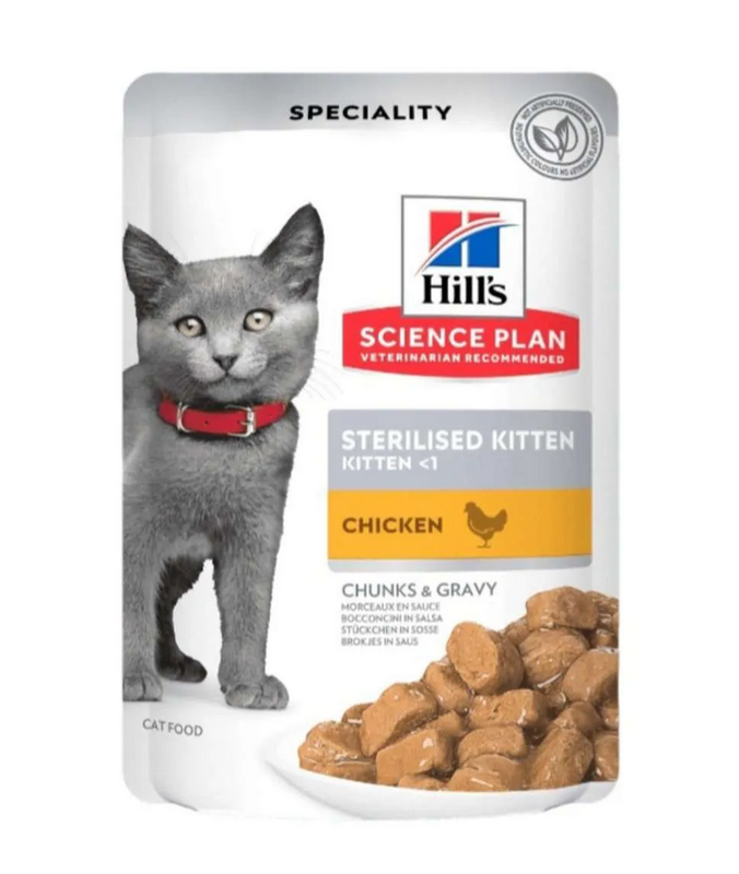 Hill's science plan sterilized kitten chicken pouch - 85gr-null