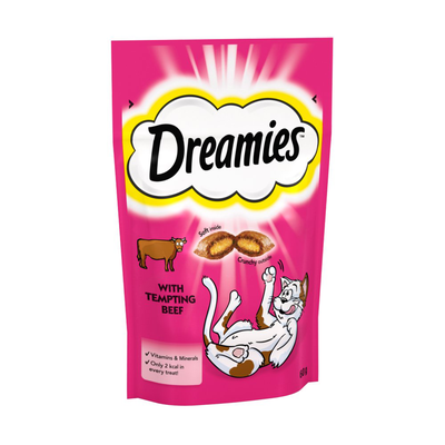 Dreamies cat treats beef 60gr, , medium