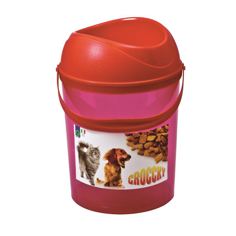 Georplast food bucket wth bowl 5.5l - assorted colors-null