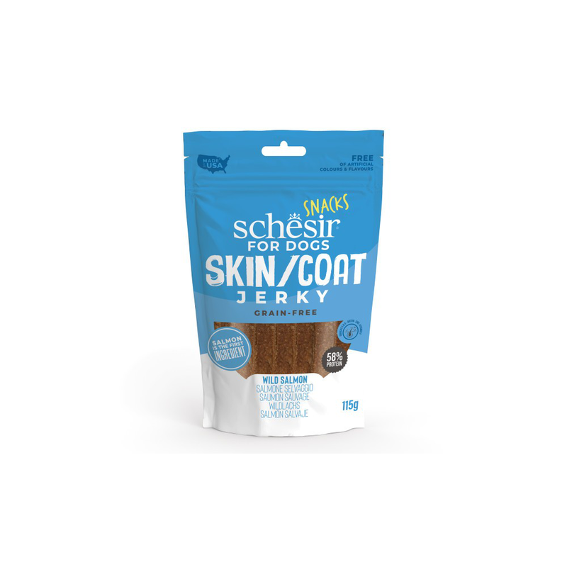 Schesir dog snack skin coat jerky salmon - 115gr-null