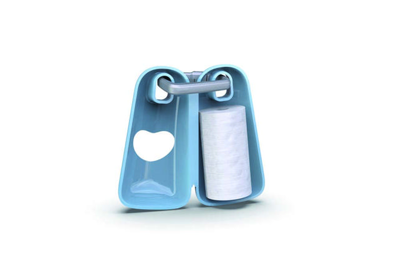 Georplast dogbags holder with 1 bags roll 9.5x5x4cm-null