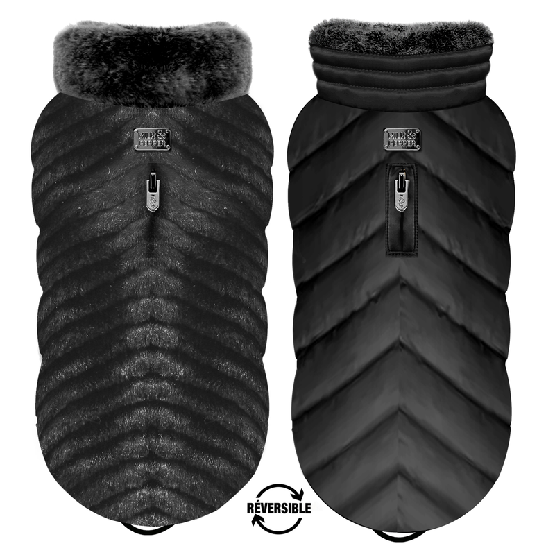 Product image: Milk and pepper karla reversible puff jacket with fur black - size 35-null