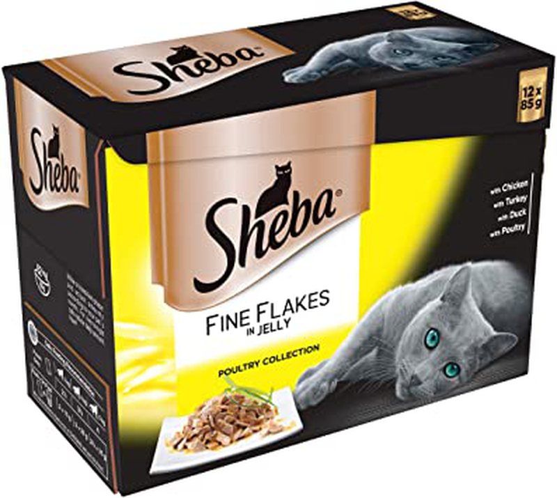 Product image: Sheba υγρη τροφη για γατες με γευση ποικιλια πουλερικων 12x85γρ, , medium-null