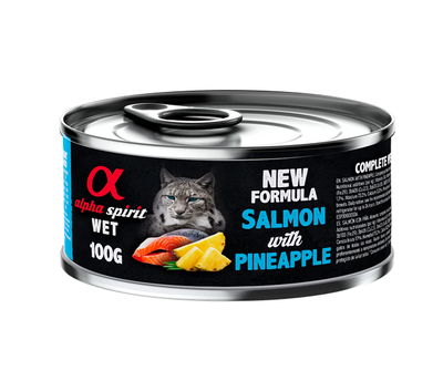 Alpha spirit adult salmon with pineapple wet cat food, , medium