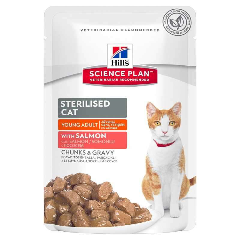 Hills science plan adult cat sterilized salmon 85gr-null