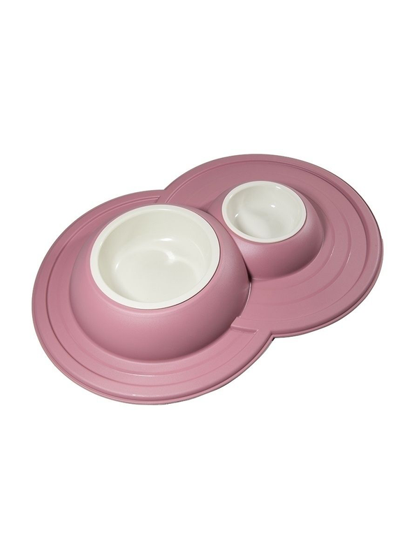 Anti-dirt soft holder with 2 bowls-null