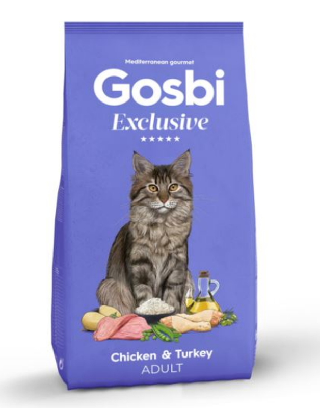 Gosbi exclusive cat chicken and turkey adult 1.5kg-null