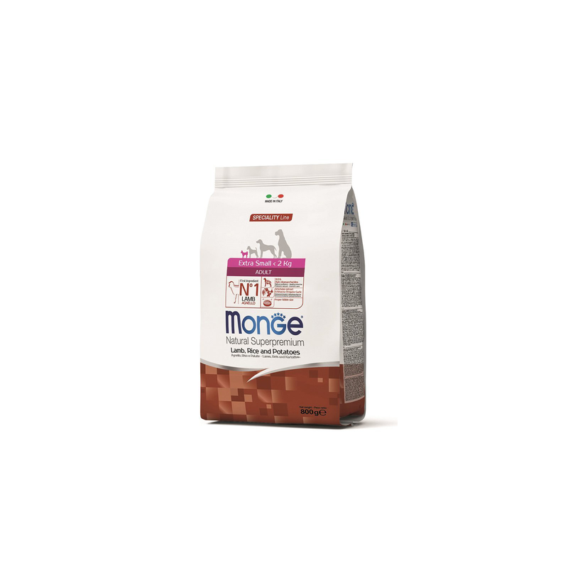 Monge extra small adult lamb with rice and potatoes 2.5kg-null