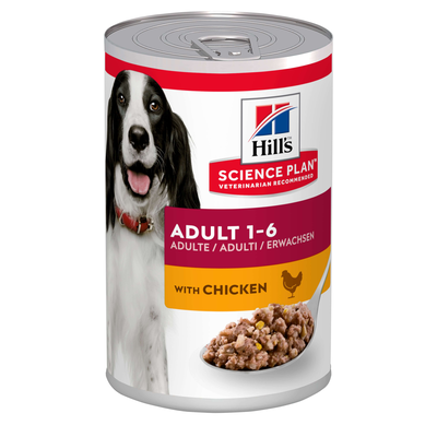 Hills science plan canine adult chicken tin 370gr, , medium
