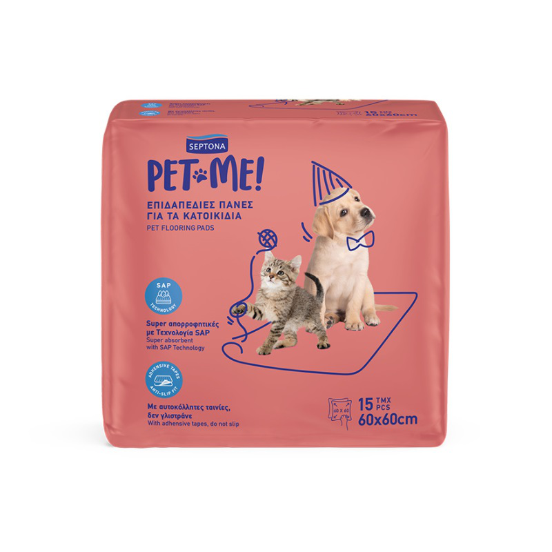 Septona pet floor pads 60x60cm 15pcs, , medium-null