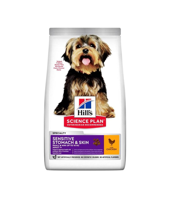 Hills science plan sensitive stomach & skin small & mini adult dog food with chicken συσκευασια 1.5kg, , medium