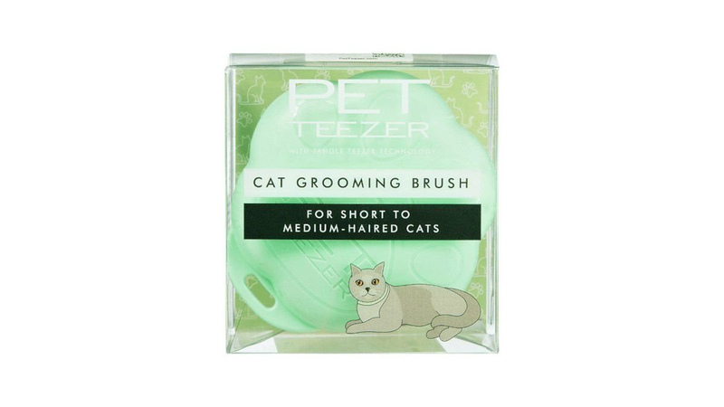 Pet teezer cat grooming brush for short to medium haired cats, , medium-null
