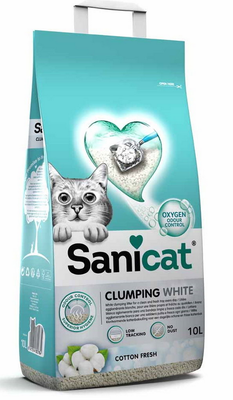 Sanicat clumping white cotton fresh cat litter, , medium