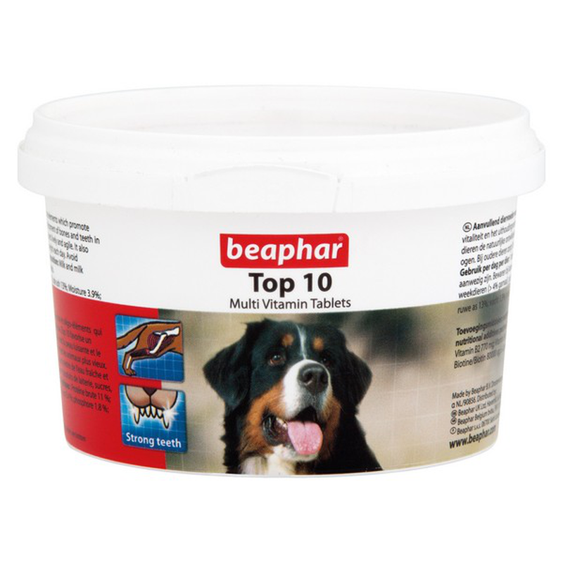 Beaphar top 10 vitamin tablets for dogs - 117gr, , medium-null