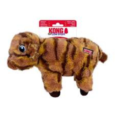 Kong low stuff stripes cow dog toy, , medium