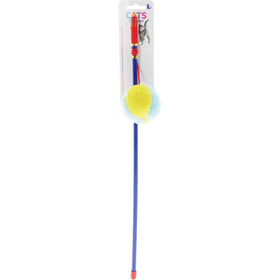 Cat toy stick 45cm - assorted colors, , medium