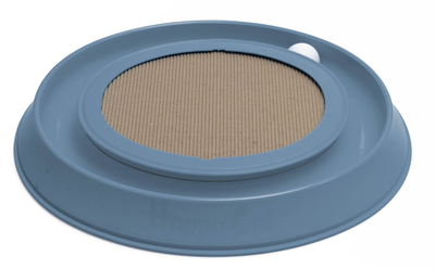 Happy cat cardboard scraper 41x38xh5cm, Light Blue, medium