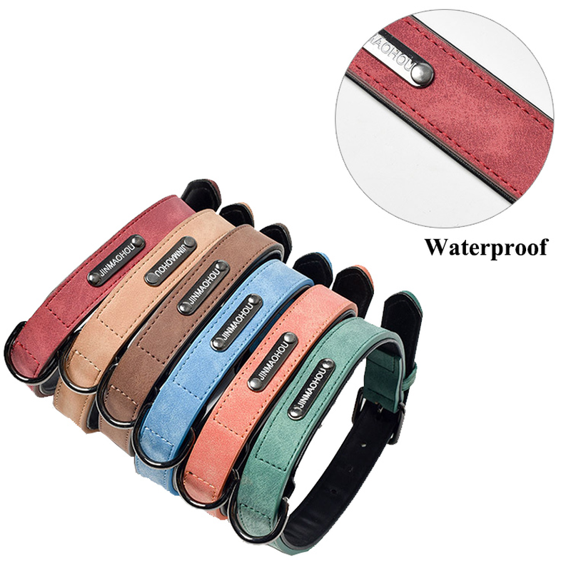 Leather collar for pets-null