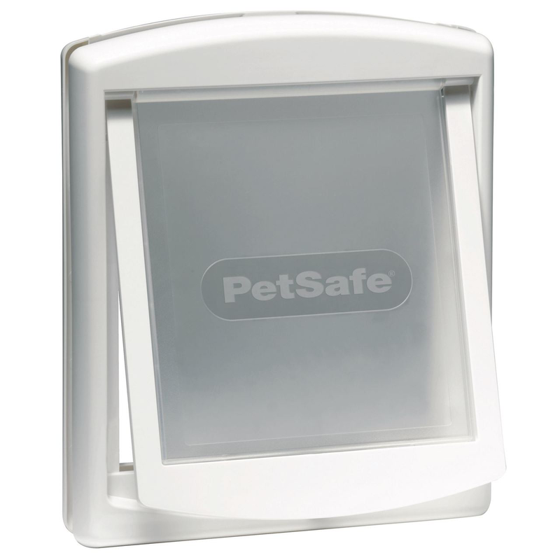 Petsafe staywell original 740 medium dog flap pet door easy 2-way locking, white, , medium-null