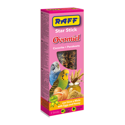 Raff starstick egg & honey treats for budgies 85g, , medium