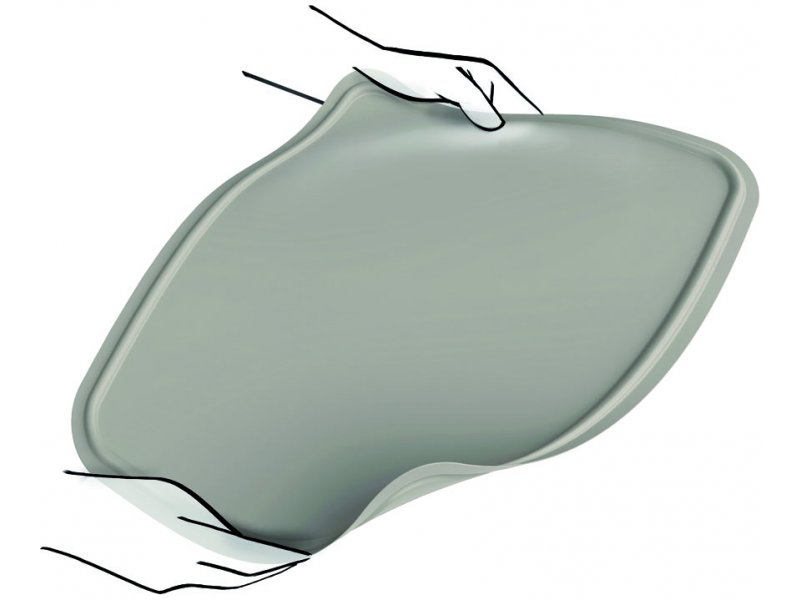 Soft anti-dirt tray for food bowls-null