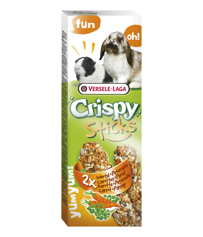 Versele laga crispy sticks rabbits-guinea pigs carrot & parsley &sigma;&upsilon;&sigma;&kappa;&epsilon;&upsilon;&alpha;&sigma;&iota;&alpha; 110g, , medium-null