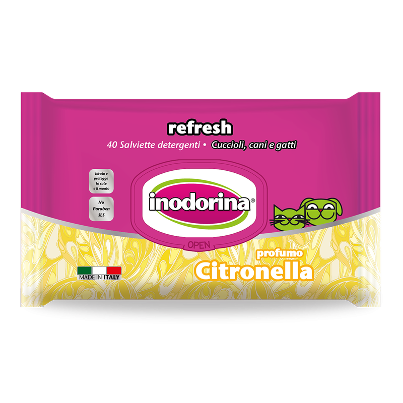 Inodorina refresh wipes citronel 40pcs, , medium-null
