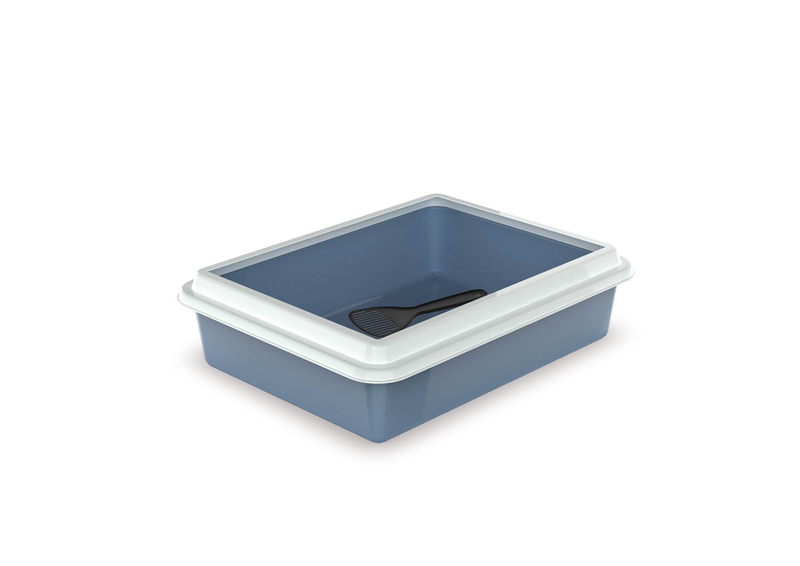 Cat litter tray with scoop 43.5x34xh11cm - 9l-null