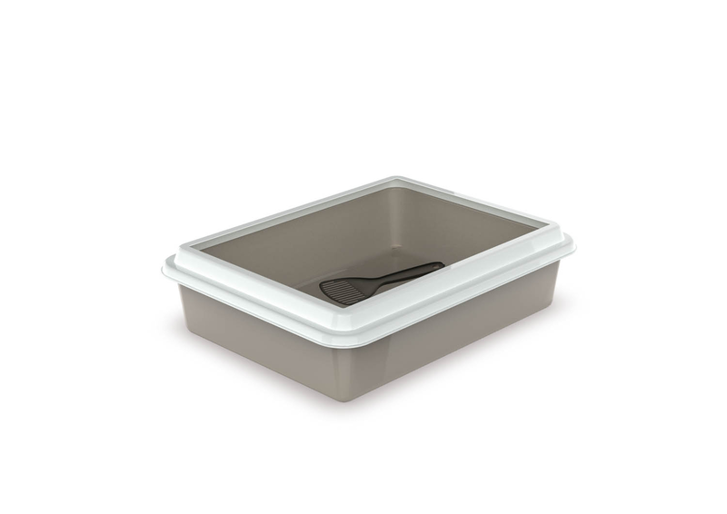 Cat litter tray with scoop 43.5x34xh11cm - 9l-null
