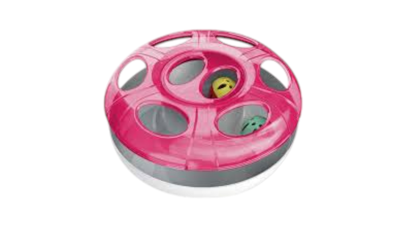 Ufo interactive toy with two balls -pink diam.25xh8cm-null
