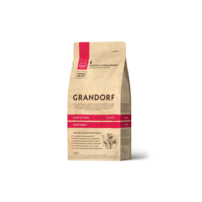 Grandorf adult indoor cat lamb and turkey, , medium