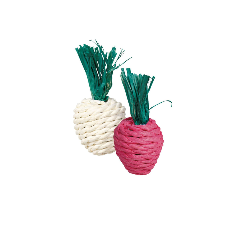Trixie set of straw toys radish  8cm 2pcs, , medium-null