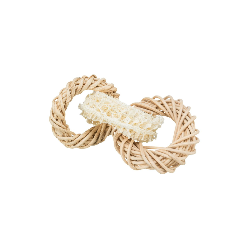 Trixie luffa rings with rattan and corn leaf ring 13cm, , medium-null