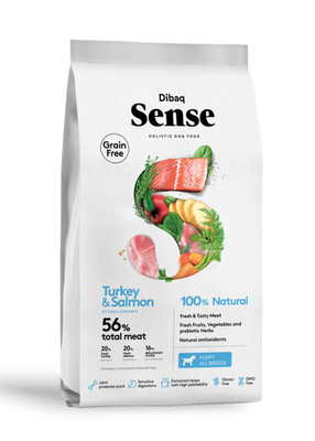 Dibaq sense puppy grain free salmon & turkey, , medium