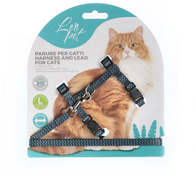 Leo pet cat harness/lead zigzag - large, , medium