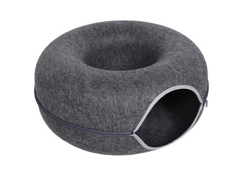 Product image: Pet interest tunel pet bed dark grey-null