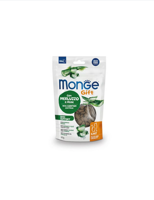 Monge gift cat filled and crunchy skin codfish with aloe - 60gr, , medium