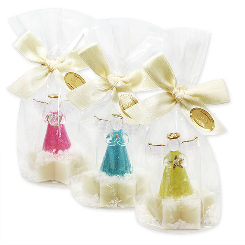 Sheep milk star soap 20g decorated with glass angels, , medium image number null