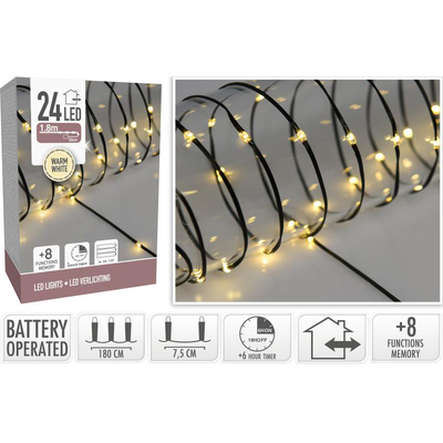 Led lights 24led - warm white, , medium