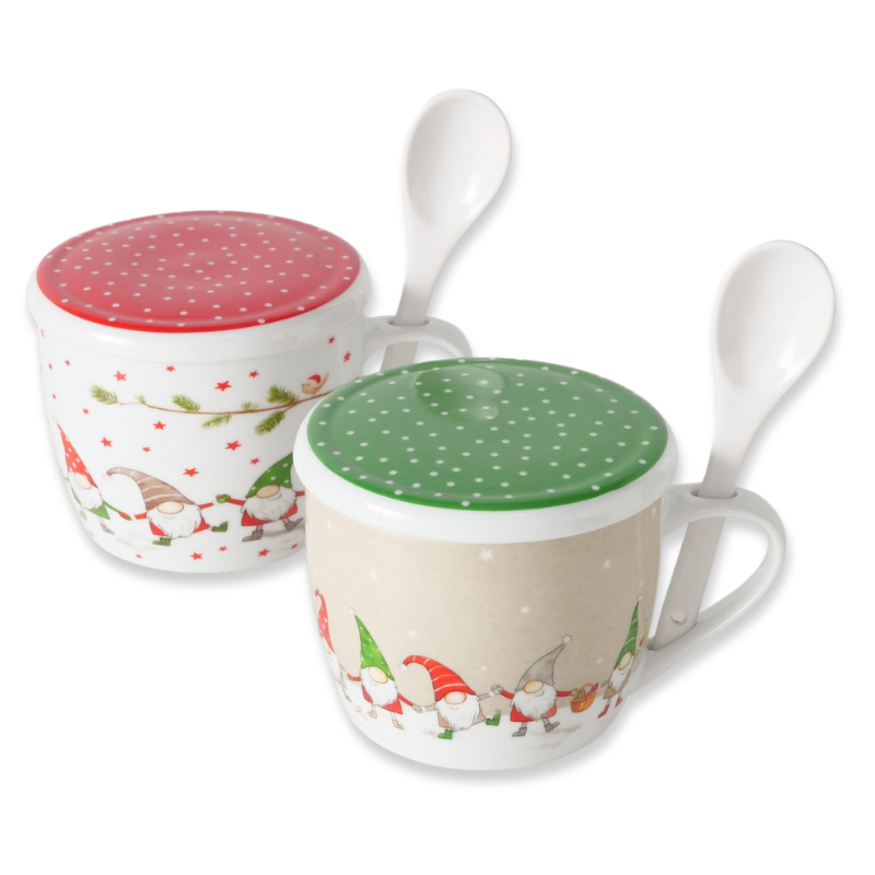 Product image: Boltze xmas jumbo mug harald with spoon and lid  600ml (1pcs random selection), , medium-null