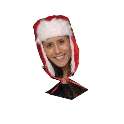 Christmas hat russian red, Red, medium