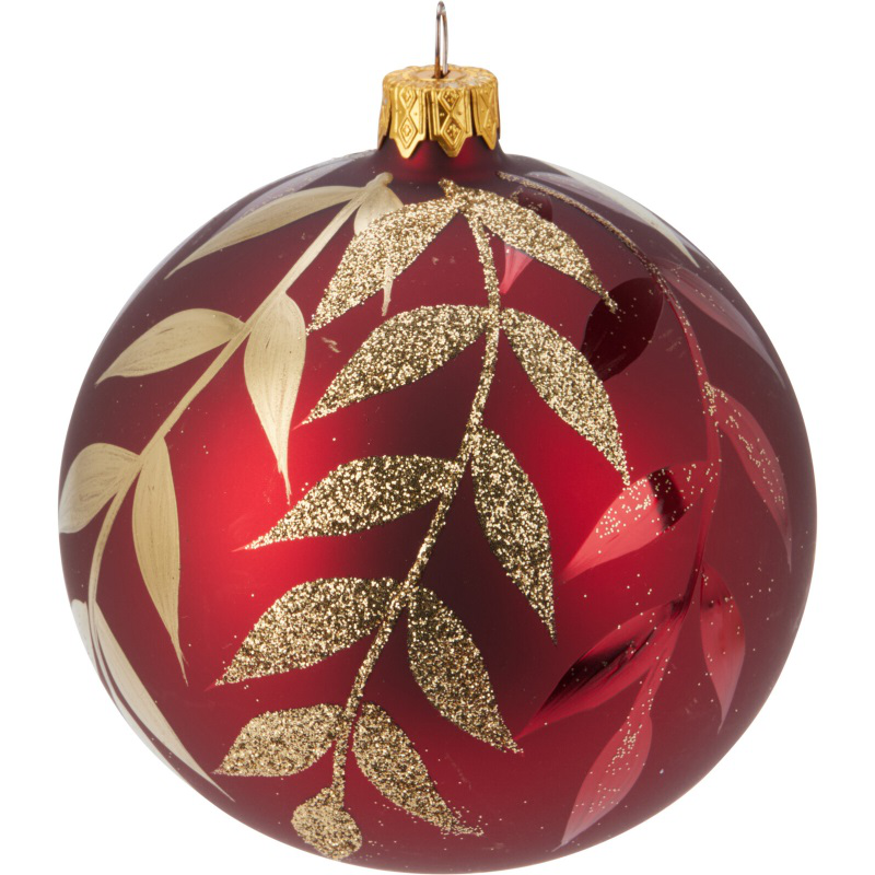 Product image: Christmas xmas ball glass 10cm - assorted designs, , medium-null