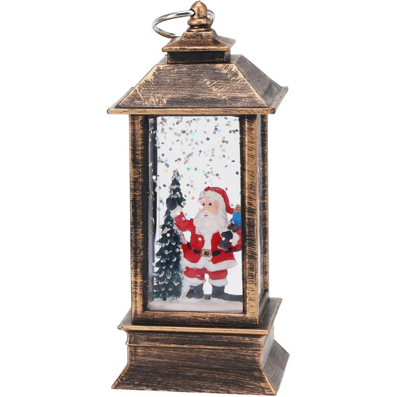 Product image: Decorative lantern with led 13cm gold - assorted designs, , medium-null