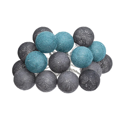 Christmas lights 16 blue/gray balls 240cm, &Gamma;&alpha;&lambda;&alpha;&zeta;&omicron;grey, medium