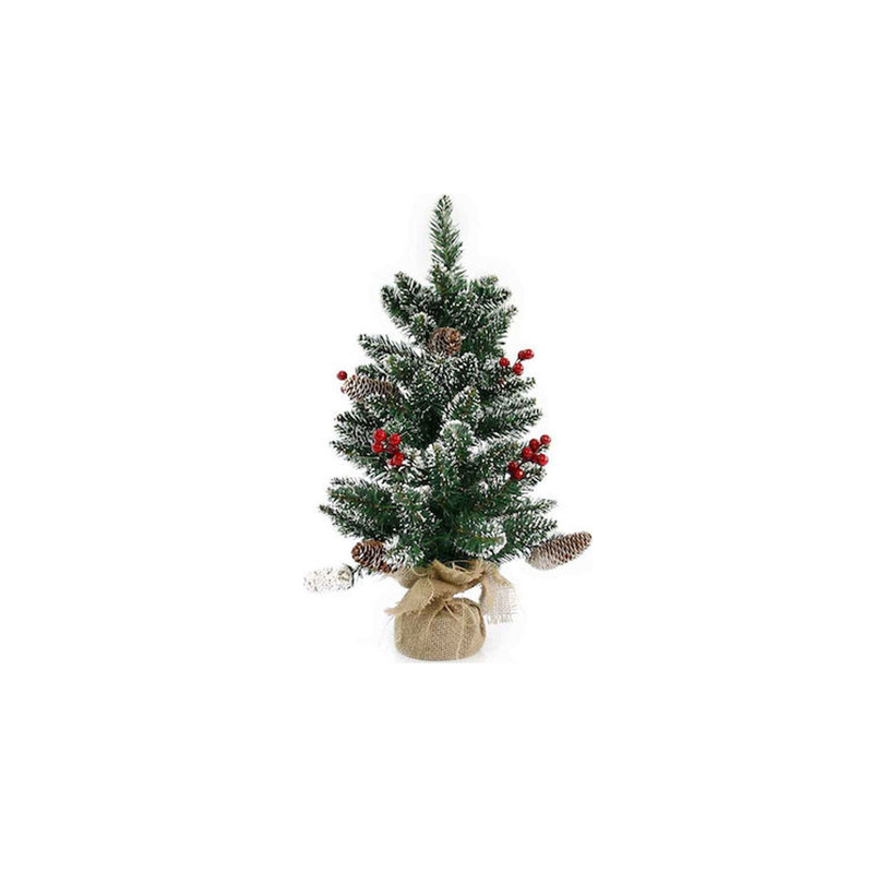 Christmas decorated tree in a sack 60cm green-null