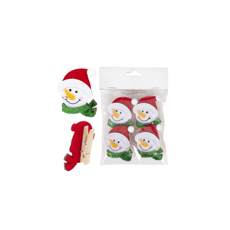 Product image: Ξύλινο στολίδι μανταλάκια με τσόχα σετ 4, , medium-null