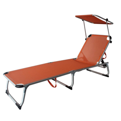 Super beach siesta lounge bed 187x60x28cm - orange, , medium