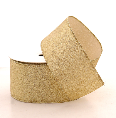 Champagne glitter ribbon, , medium