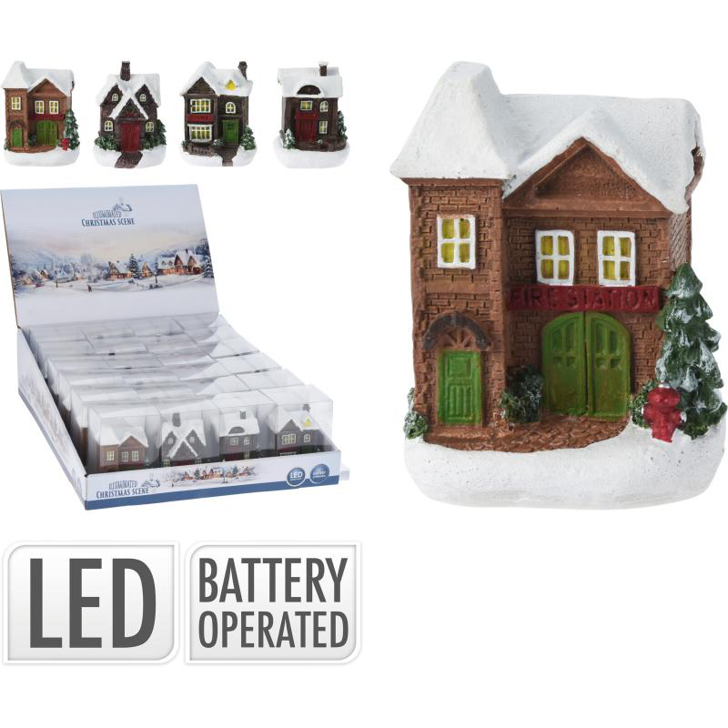 Product image: Χριστουγεννιατικο σπιτι με led 6x6x9cm - διαφορα σχεδια, , medium-null